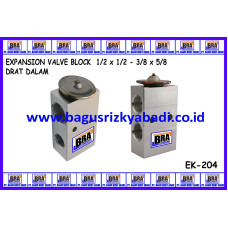 EXPANSION VALVE BLOCK  1/2 x 1/2 -  3/8 x 5/8 DRAT DALAM